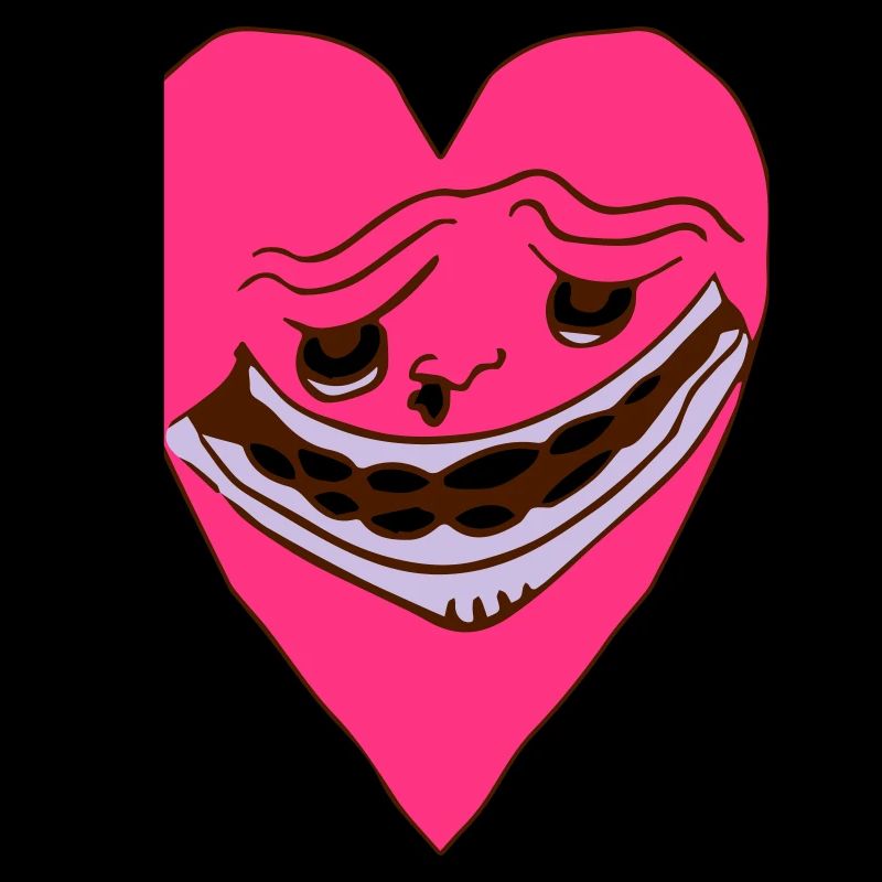 Heart Grimace - Ugly Heart Face