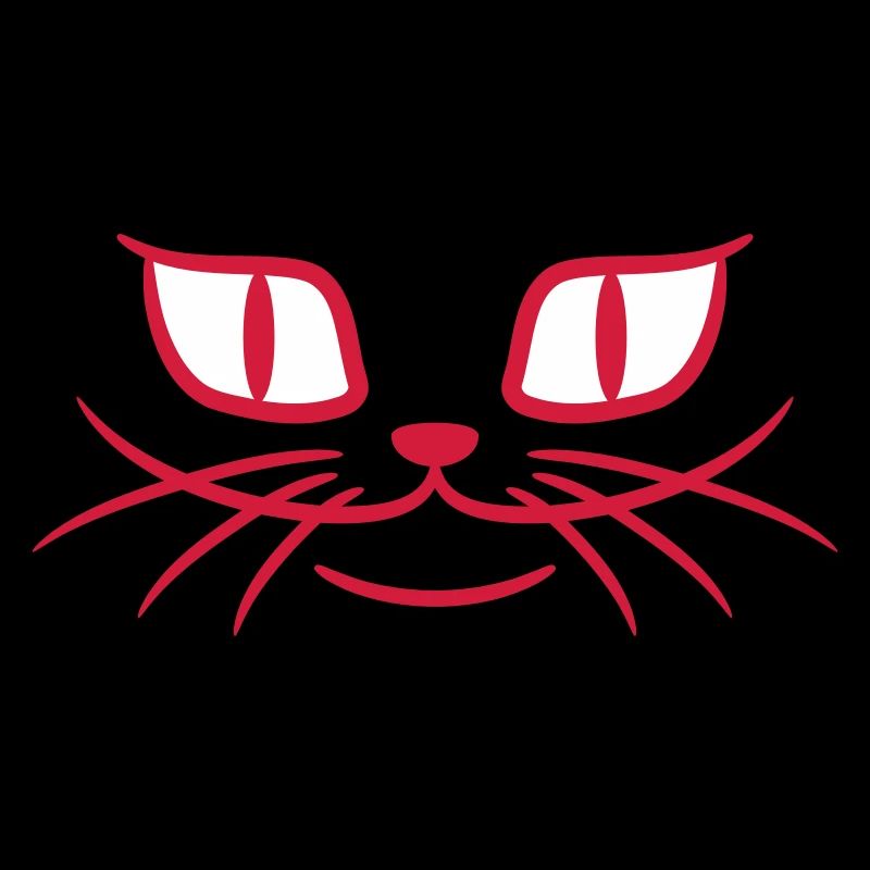 Chat effrayant Apparence heureuse Heureuse Sourire