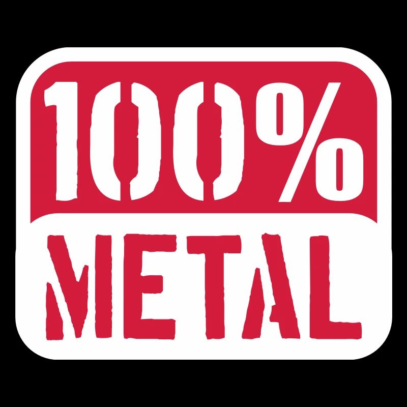 100% Heavy Metal Musique Timbre Texte Logo