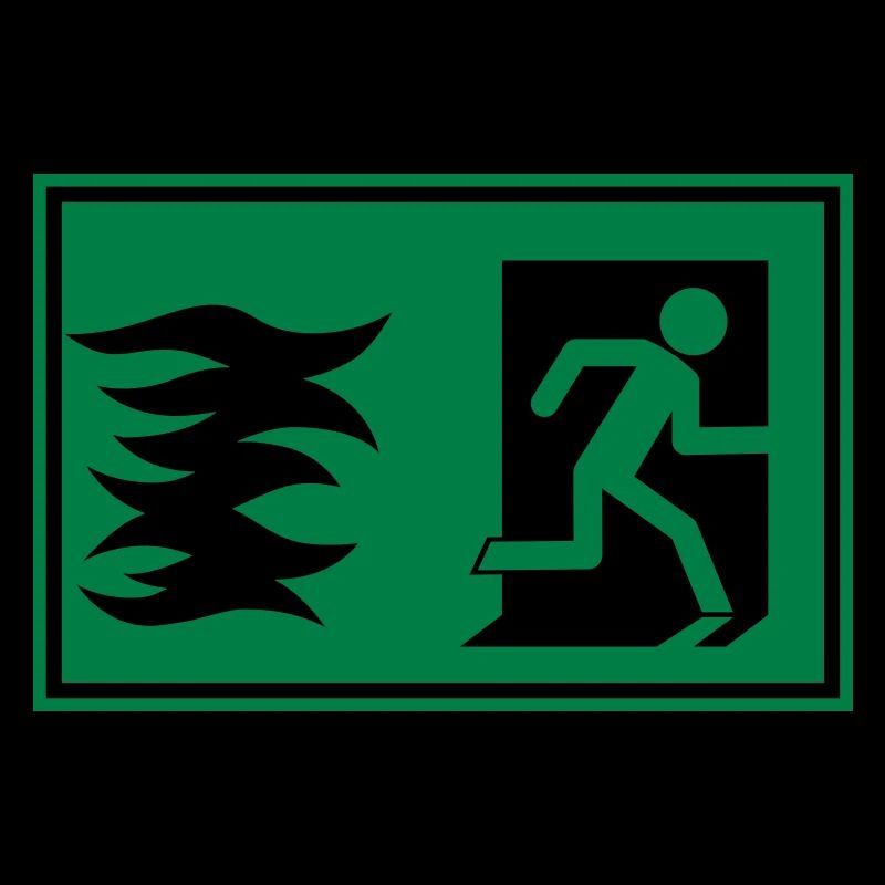 emergency exit / fire alarm sign