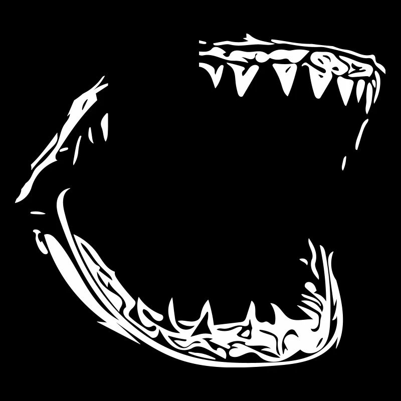 Mors de requin vecteur géant