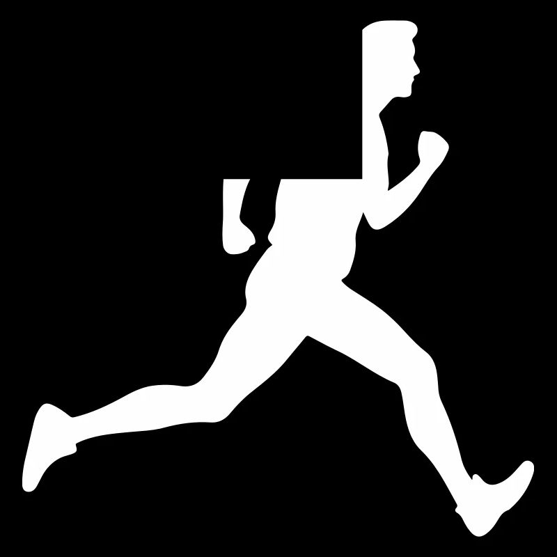 Running Marathon Man Silhouette