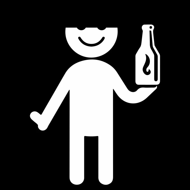 Bière buvant Figurine bâton