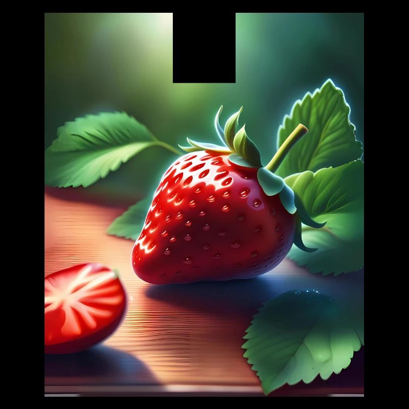 Rote saftige Erdbeere