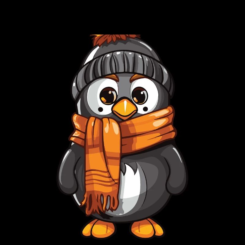 Pinguin Winter Comic