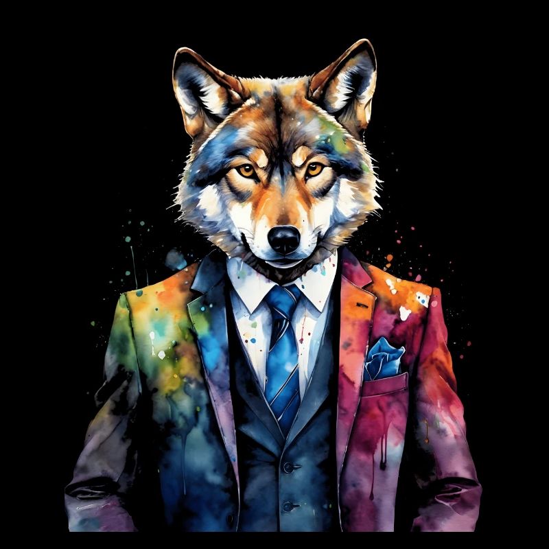 Costume de loup Imprimé coloré de conception d’animaux