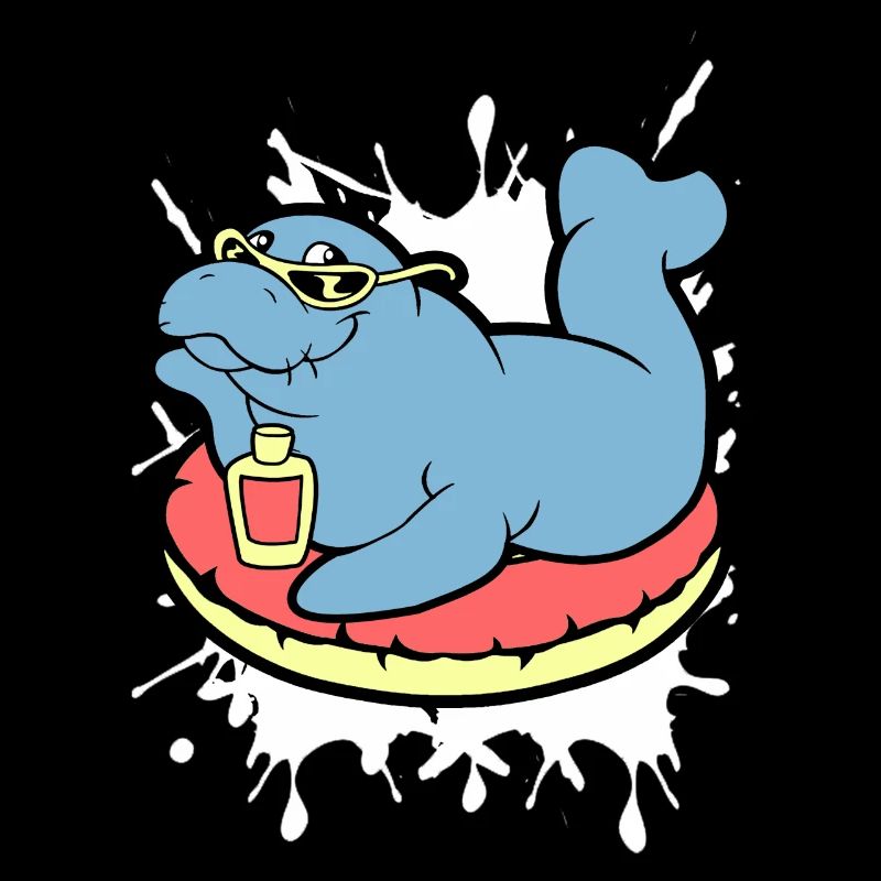 Funny Manatee Does Sunbath