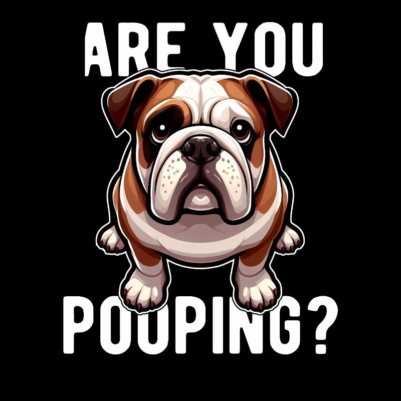 Faites-vous caca ? Drôle de bouledogue anglais