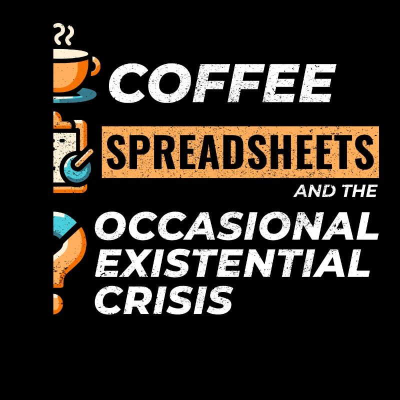 Accountant Bookkeeping Coffee Spreadsheets Funny