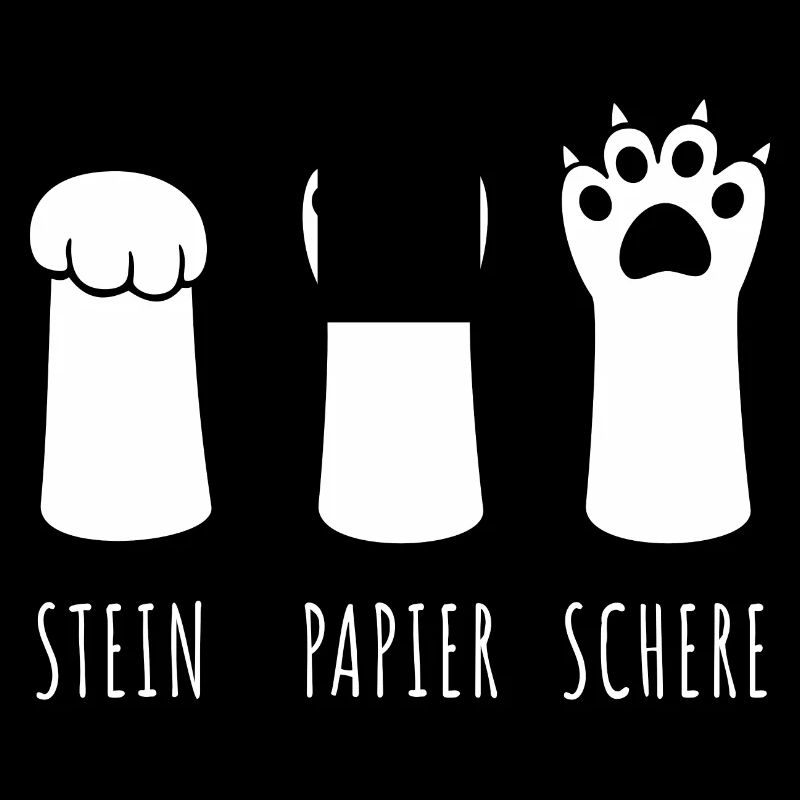 Stein Papier Schere - Katzenpfote