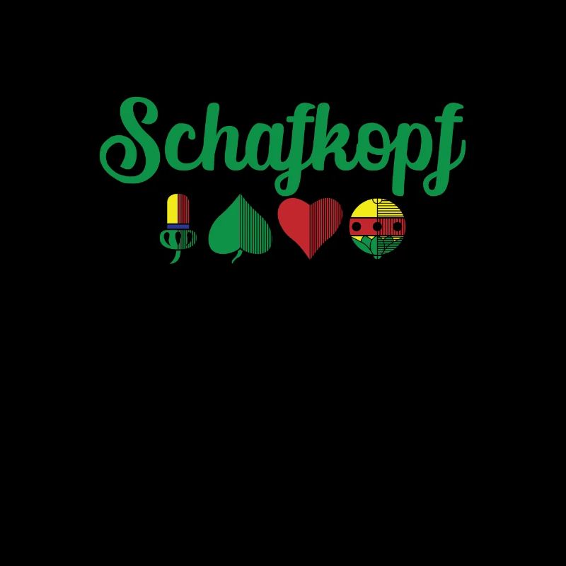 Schafkopf Farben vom deutschen Blatt Spielkarten