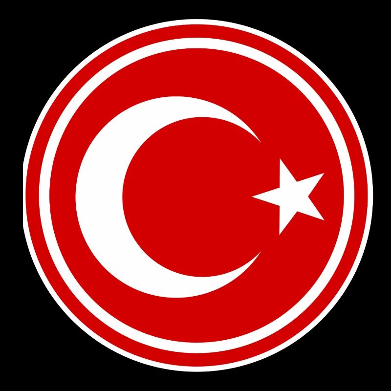 Turkey flag round