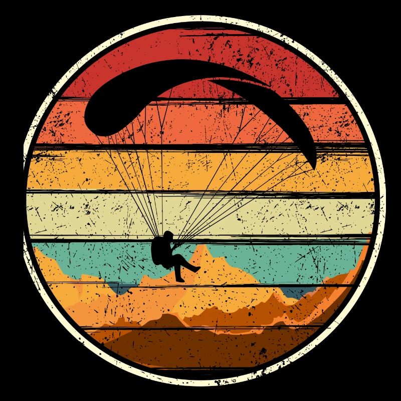 Sunset Surfer Abzeichen-Kreis