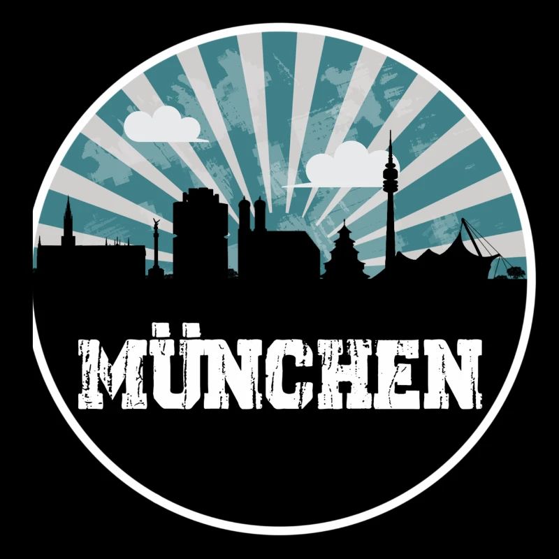 L’heure bleue de Munich Skyline