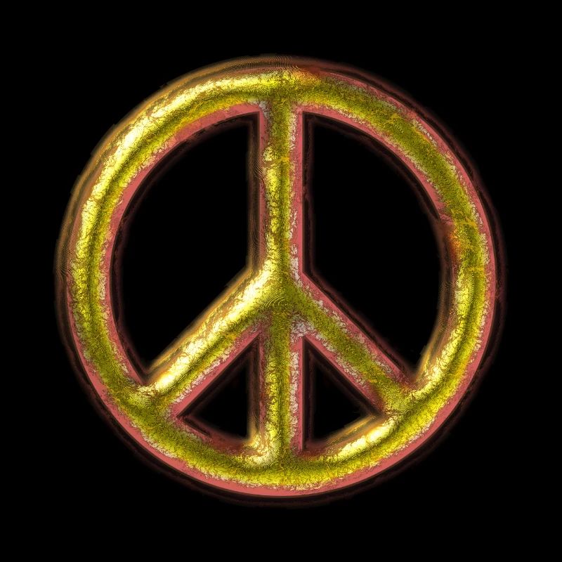 Messing Peace-Zeichen