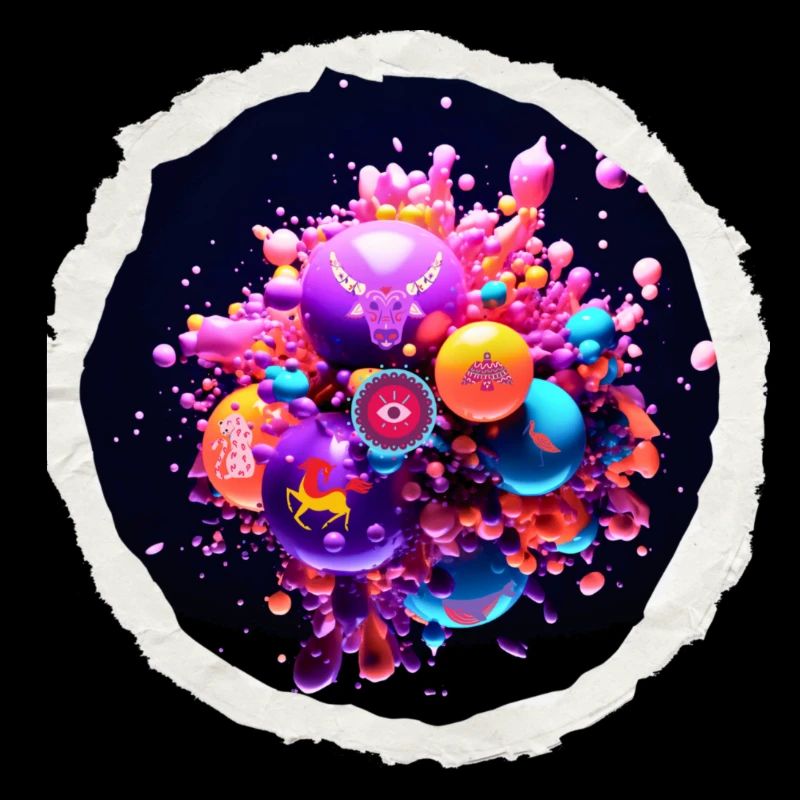 Kosmische funky Blasen