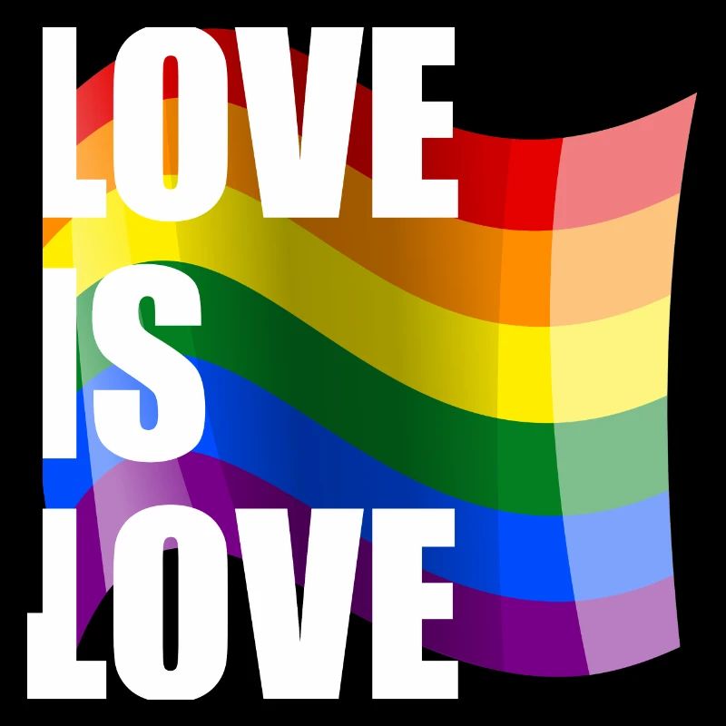 Rainbow Love Wave Design