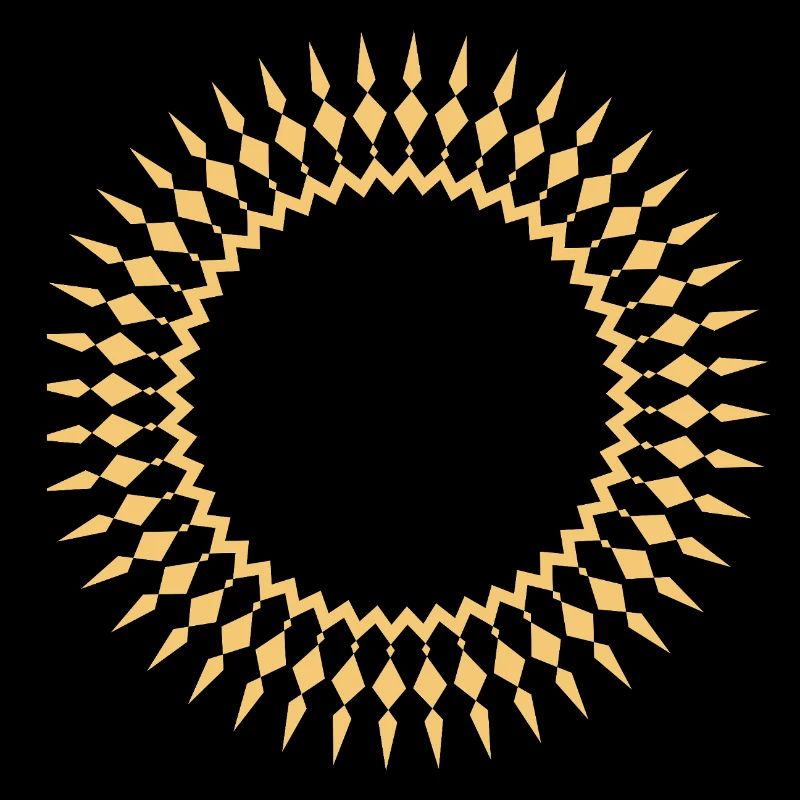Strahlender Sonnenrahmen geometrisch