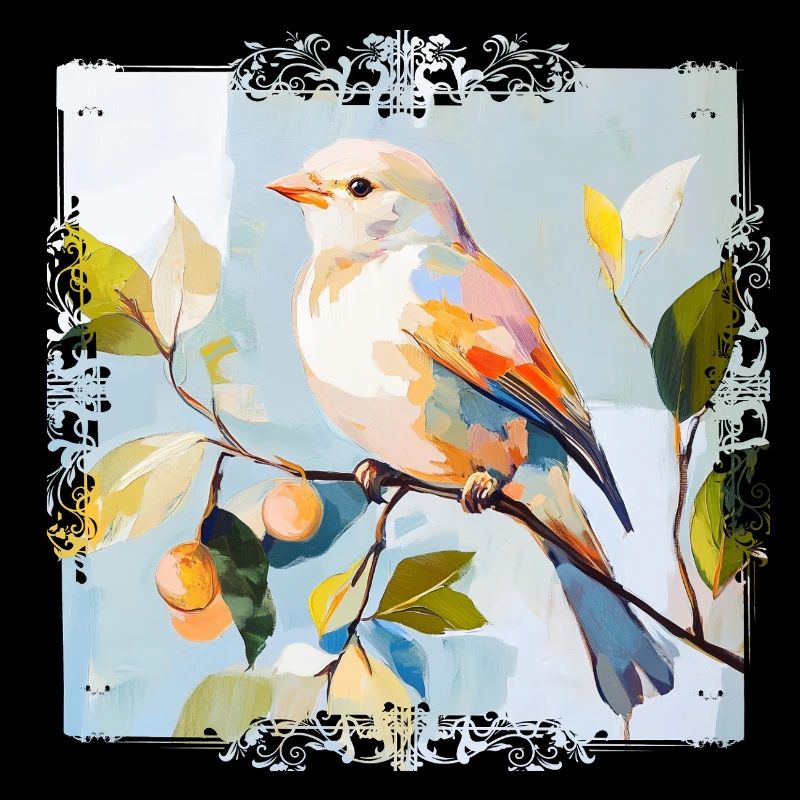 Oiseau coloré dans le style aquarelle