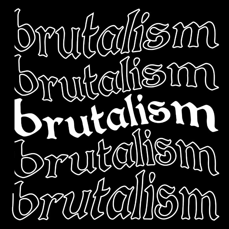 Brutalism Echoes Typography Tee
