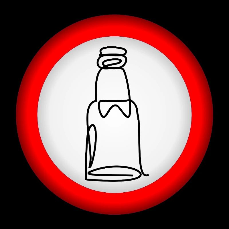 VERBOT BIERFLASCHE