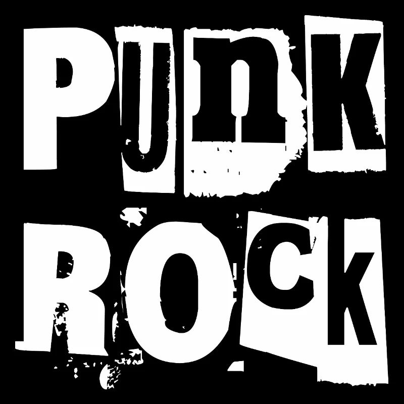 Punkrock Distressed Text Kunst
