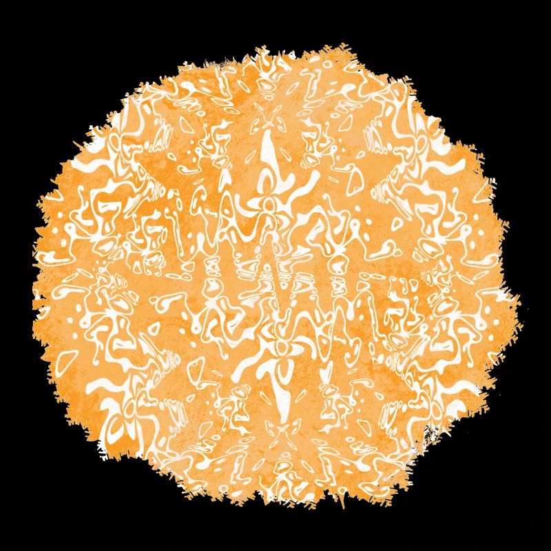 Orange tie-dye circle pattern