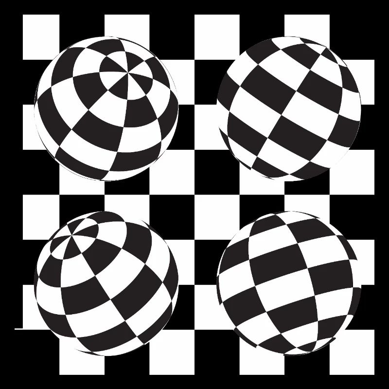 Spherical Checkered Illusion