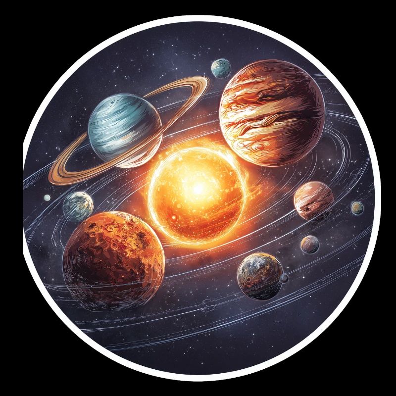 Astronomie Graphique Orbite des planètes du système solaire dans l’espace