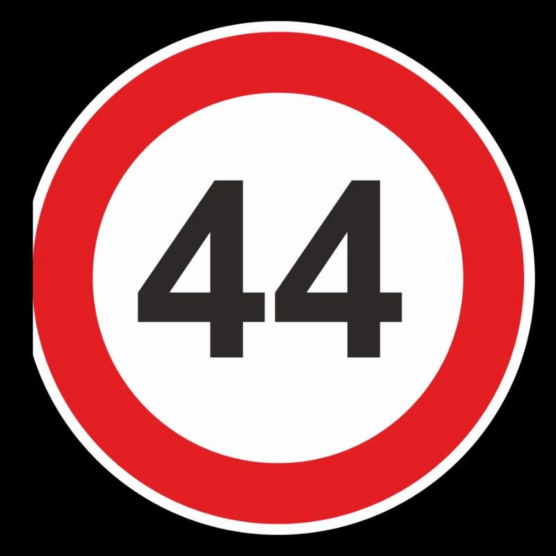 44 vierundvierzig Geburtstag Tempolimit