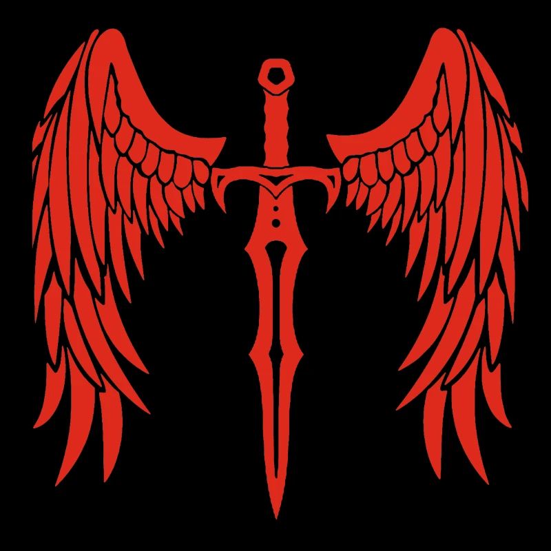 épée ailée rouge