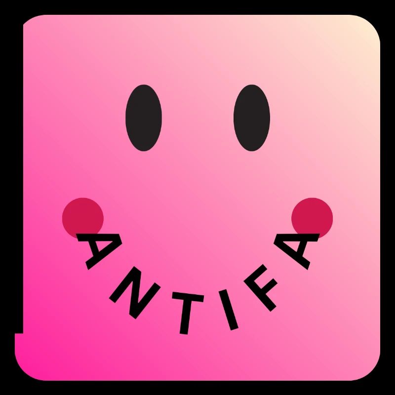 Friendly Antifa Pink | Gradient Smile Typo