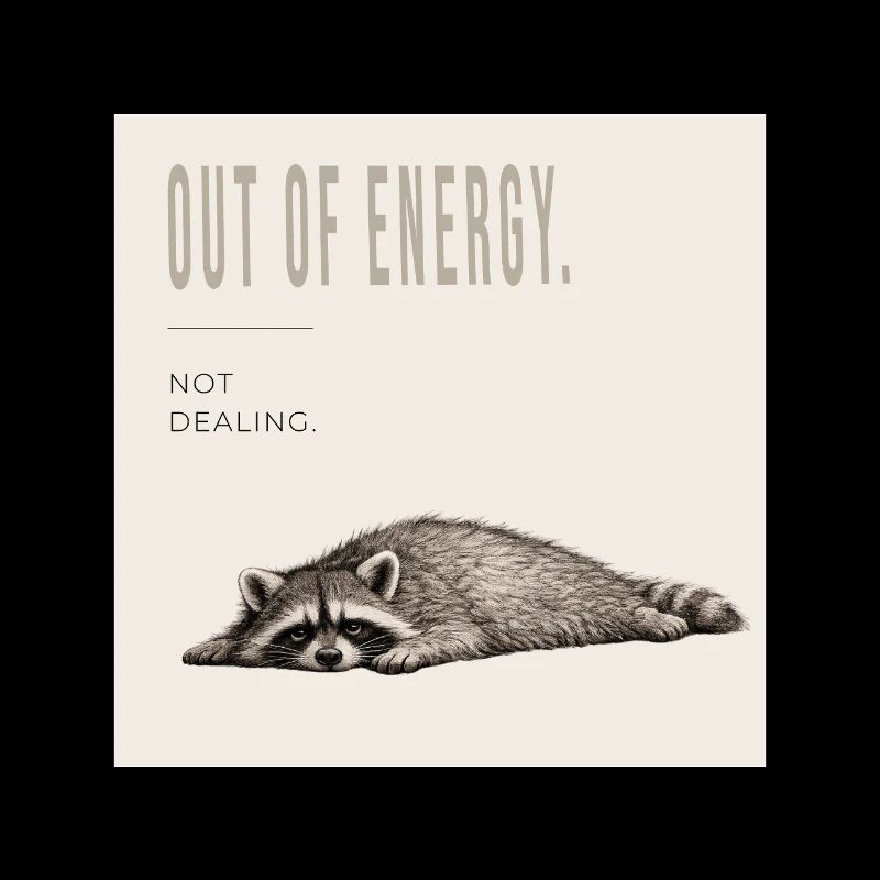 Need Coffee Lazy Raccoon Meme