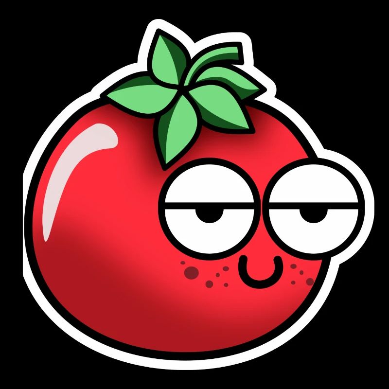 Tomate mit Gesicht