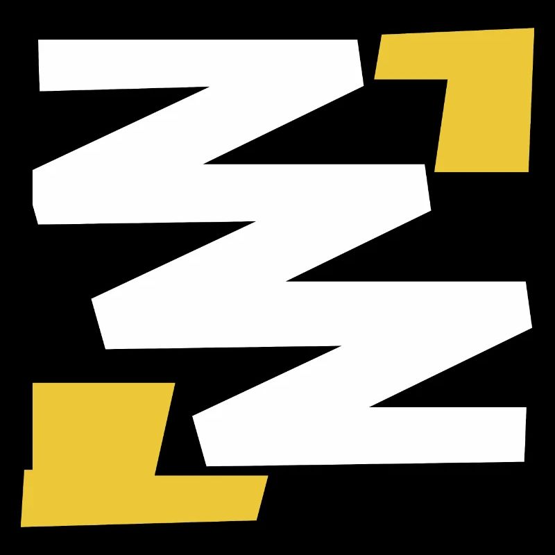 Basic simple digital art emblem with Z