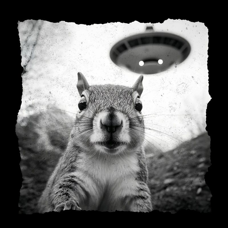 Alien Eichhörnchen Begegnung – Lustiges Sci-Fi