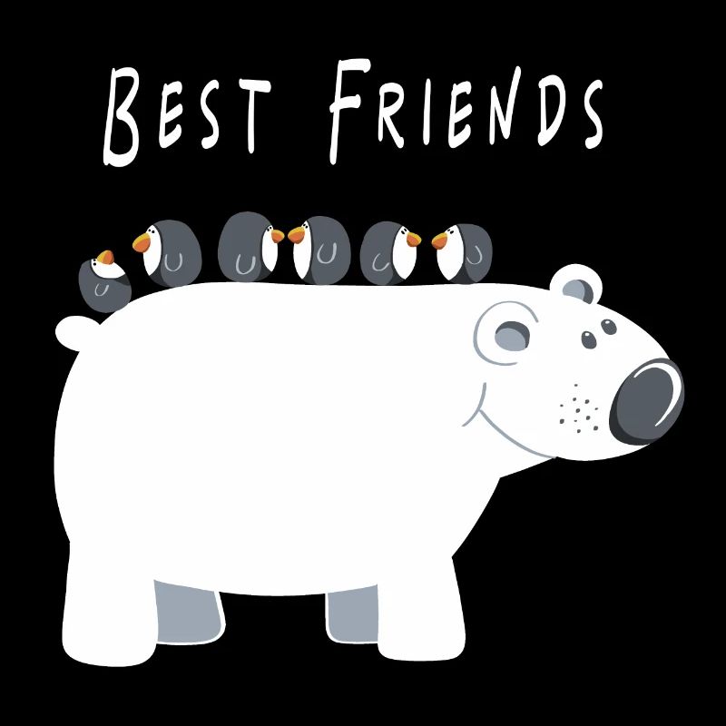 Best Friends Eisbär mit Pinguinen - Freunde
