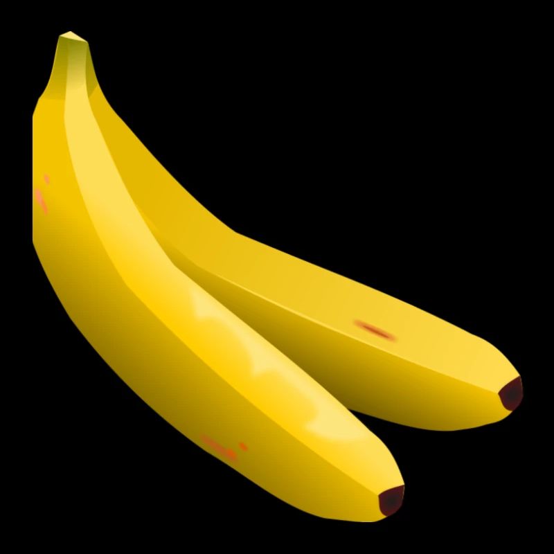 Twin Bananas Vector Yellow