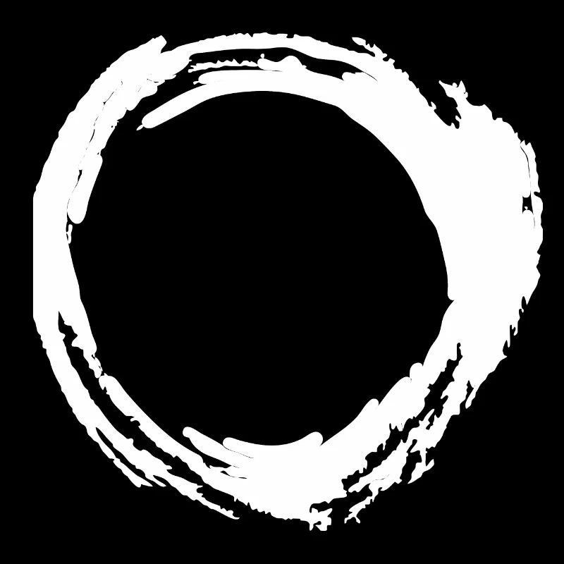 Circle brushstroke brush white
