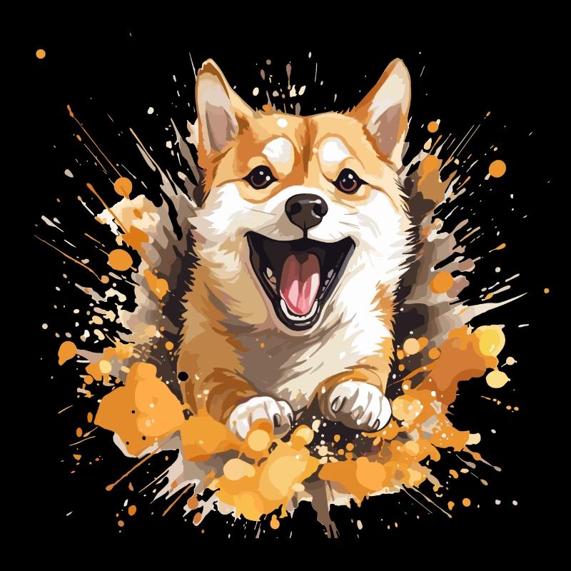 Pièce de monnaie Doge couleur Splash