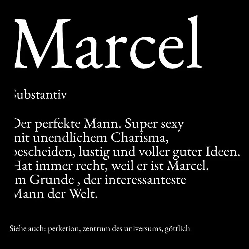 Explication du dictionnaire Marcel Prénom Marcel