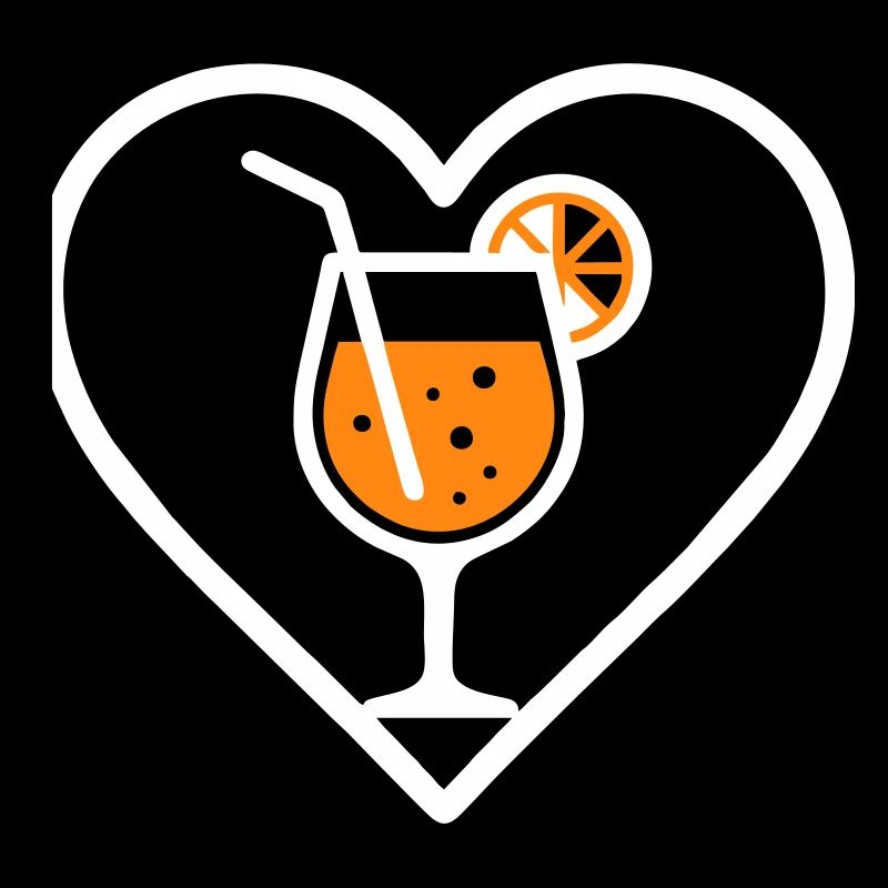 Spritz Herz Cocktail Orange Drink Sommer