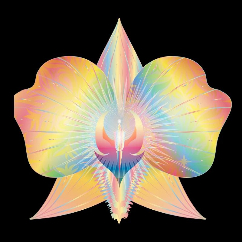 bunt schimmernde abstrakte Orchideen Blüte