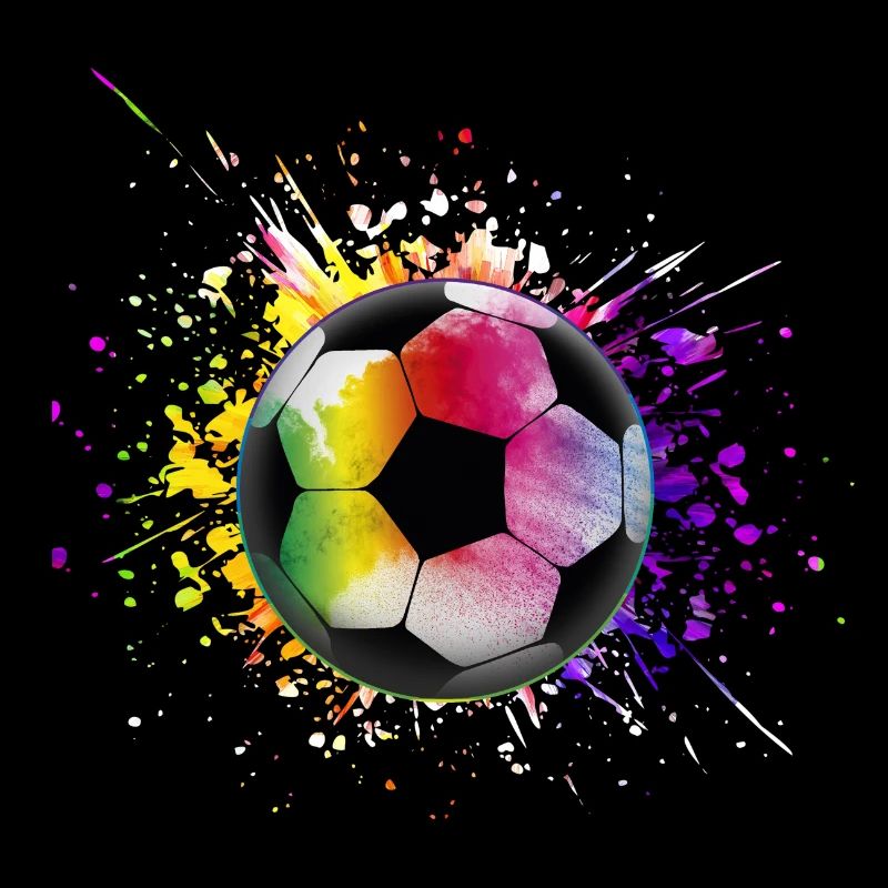 Bunter Fußball Regenbogenfarben