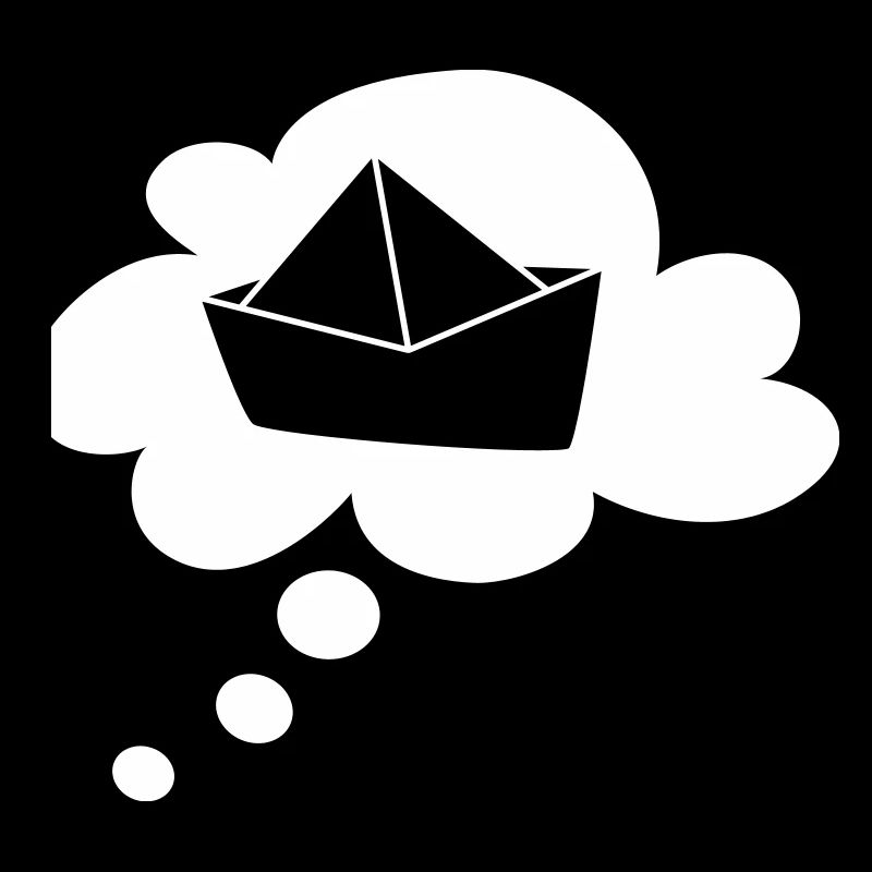 Paper Boat Cloud Thought Bubble Speech Bubble Holiday