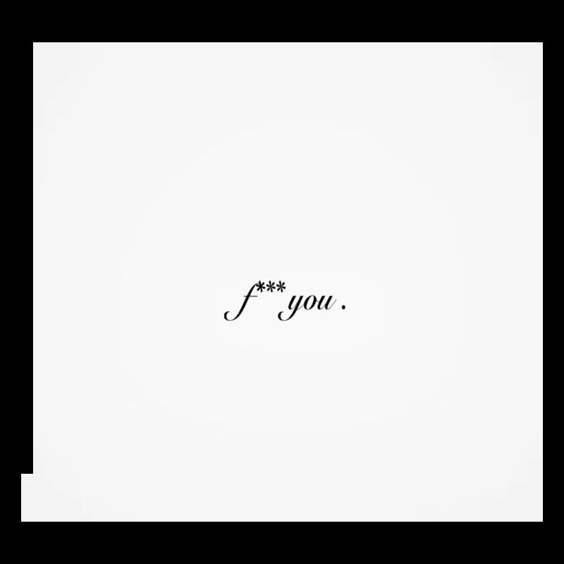 Bold Censored Profanity Statement Design