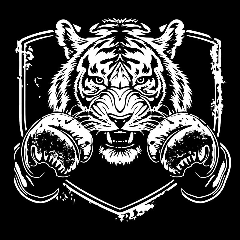 Starker Tiger mit Kampfpose