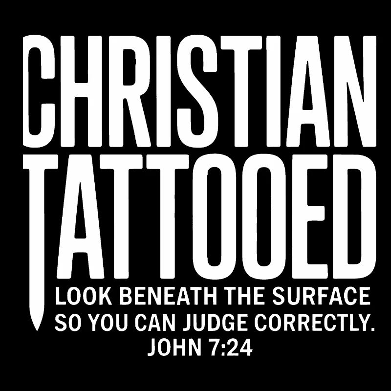 Regard de tatouage chrétien sous la surface