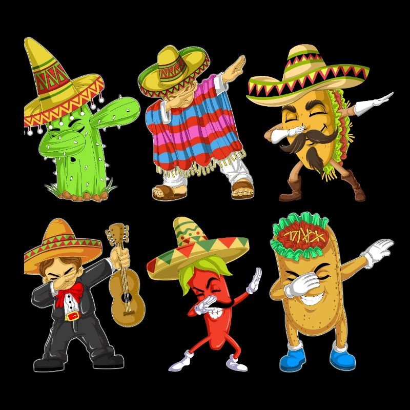 Cinco de Mayo Dab Characters Shirt