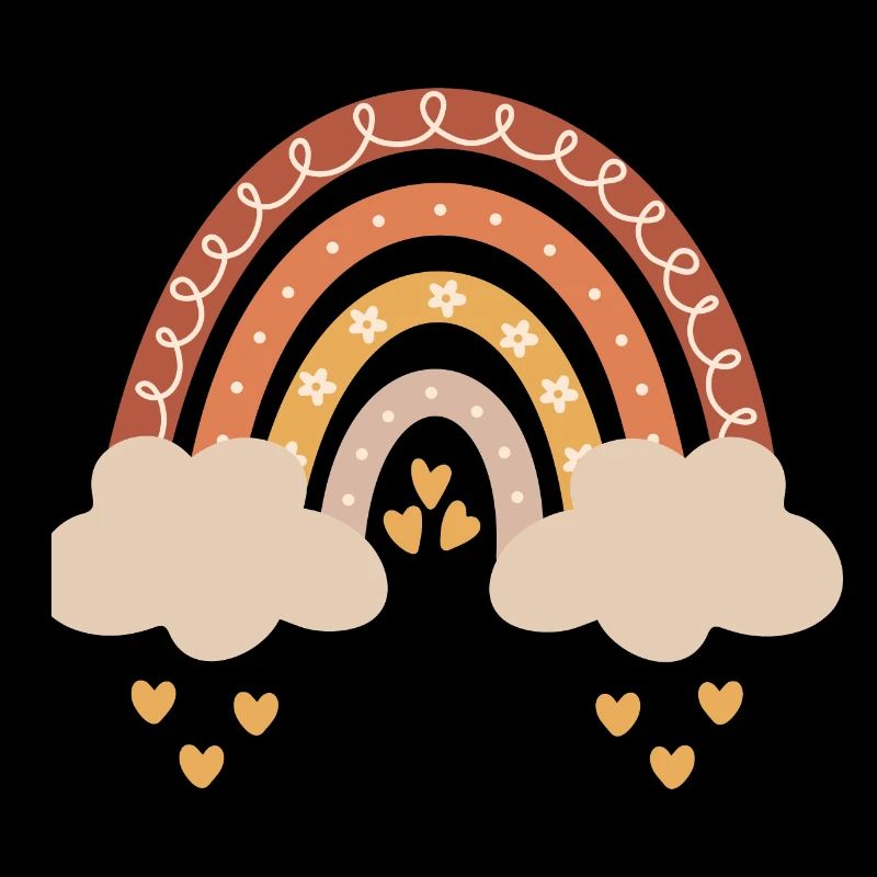 Boho arc-en-ciel tons naturels bébé bébé douche cadeau